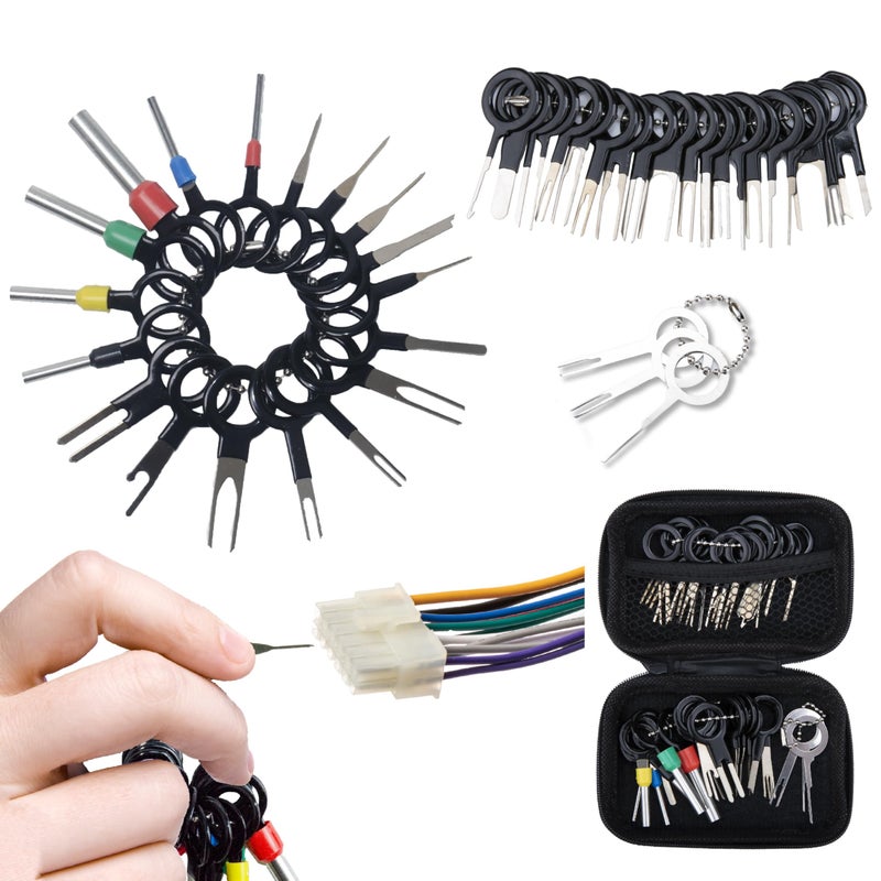 ecocstm 41 PCS Terminal Removal Tool Kit Depinning Tool Pin Removal Tool Pin Extractor Removal Tool Kit Electrical Tools Wire Connector Pin Release Terminal Ejector Kit for Automotive Home Appliance - Image 2