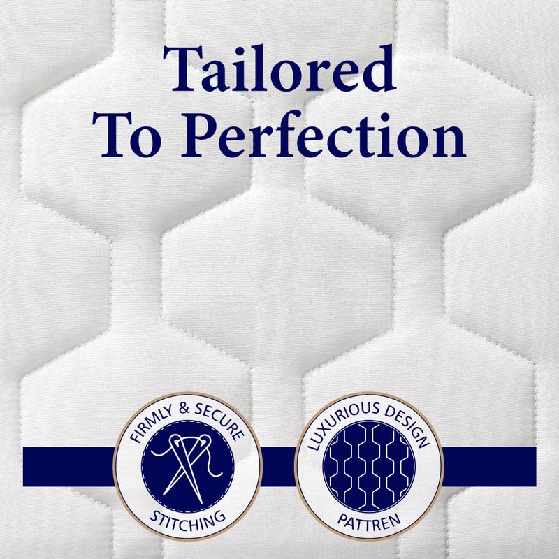 The Grand Hotel Collection King Size Hybrid Mattress Protector & Pad - Soft and Comfortable Bed Sheet Cover That Restores The Beauty of Your Mattress, While Protecting from Stains, Dust, and Dirt. - Image 5