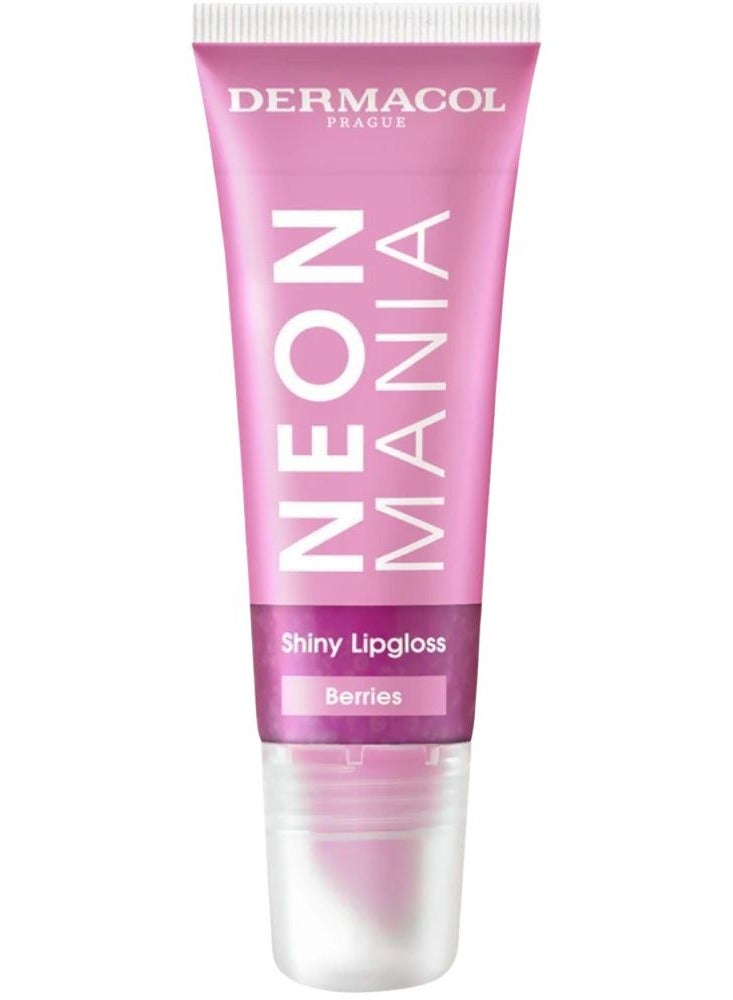 Dermacol Neon Mania Shiny Lipgloss Moisturizes and Comforts Berries 10ml - Image 1