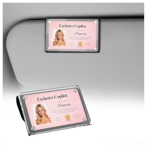 YGDMD 2026 New Car Picture Holder with Sun Visor Clips for CarsCustom Passenger Princess Car Visor Photo Clip Shows Memorial Drivers LicenseCars Photo Holder for GirlfriendBoyfriend - Image 1