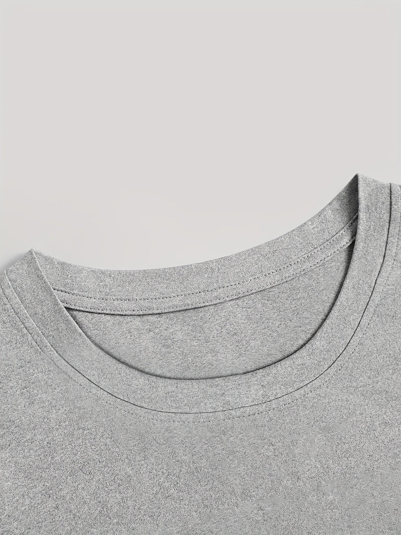 00008 - Women'S Casual Top English Letter Petal Print Girly Heart Sweet Cool American Style Ins Hot Summer T - Shirt - CC75 - Grey 2 / XS - Image 3