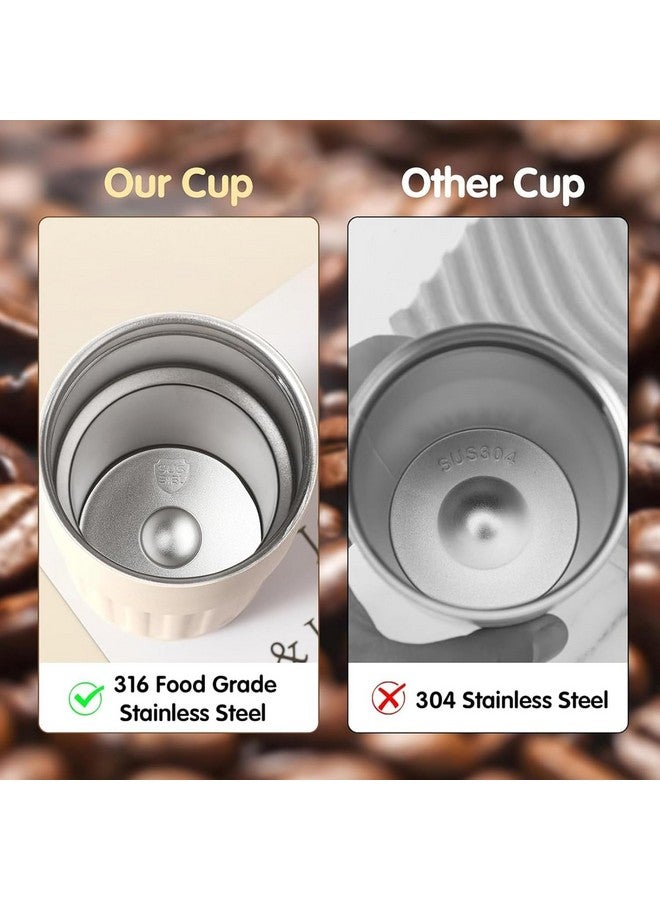 JUGTE Coffee Cup Digital Display, Thermos Flask, 460 ml, 316 Stainless Steel Travel Mug, Insulated Vacuum Thermal, Leak-Proof With Lid for Coffee (White Blue) - Image 4