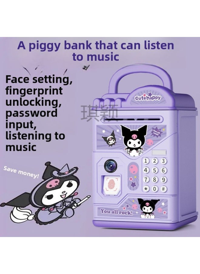 Q Ying 1 Kulomi Girl Piggy Bank Children's Password Box Can't Enter Piggy Bank Boys Large Capacity Princess High-Color:(low-end Small Version Of The Key To Open The Cinnamon Dog)