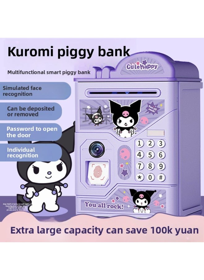 Q Ying 1 Kulomi Girl Piggy Bank Children's Password Box Can't Enter Piggy Bank Boys Large Capacity Princess High-Color:(low-end Small Version Of The Key To Open The Cinnamon Dog)