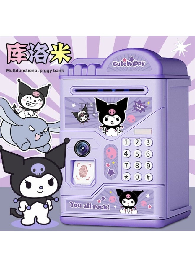 Q Ying 1 Kulomi Girl Piggy Bank Children's Password Box Can't Enter Piggy Bank Boys Large Capacity Princess High-Color:(low-end Small Version Of The Key To Open The Cinnamon Dog)