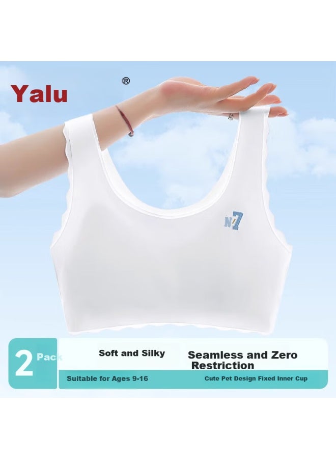 Yalu Girls' Developmental Underwear Seamless Vest Bra For Elementary And Middle School Girls Stage 1 And 2