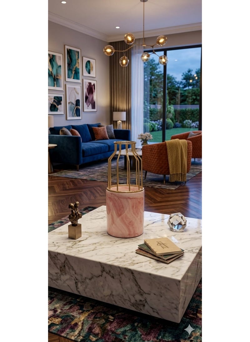 " A beautiful vase made of high quality durable porcelain with an attractive appearance for indoor and outdoor decor." - Image 2