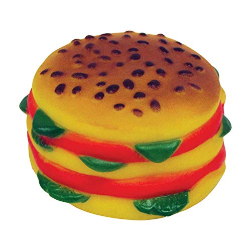 Boss Pet 52981 Vinyl Hamburger Dog Toy with Squeaker - Image 1