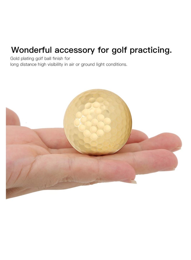SYOSI Golden Golf Balls, 4Pcs Gold Plating Double Layer Golf Ball, Golf Balls Bulk, Golf Ball Accessory for Golf Clubs Golfers Lovers Beginners Golf Practicing - Image 5