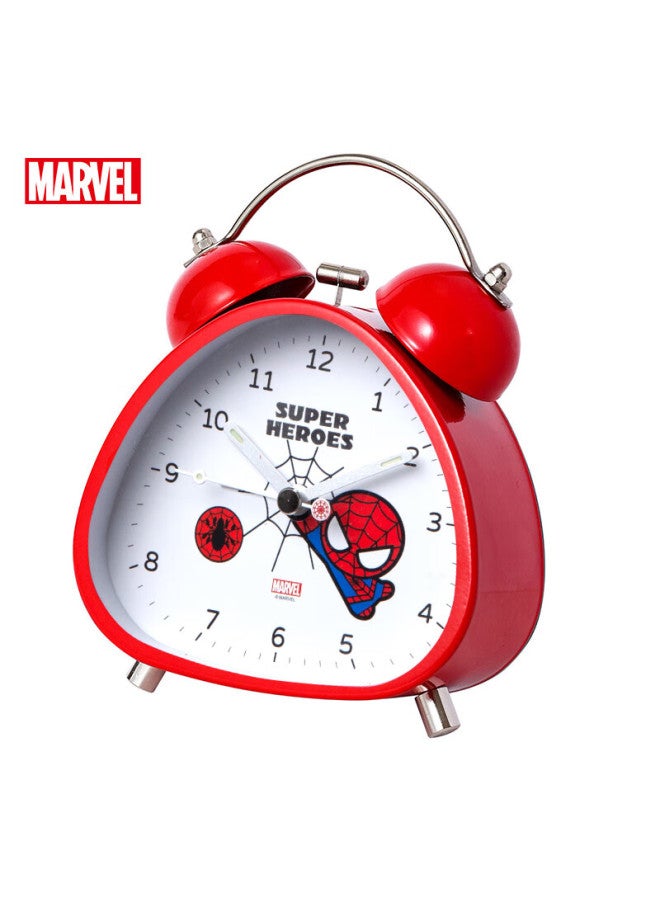 Disney Disney Children's Alarm Clock Student Special Wake-up Artifact Silent Bedside Clock Night Light Double Bell Large Volume Cartoon Boys And Girls Desktop Alarm Clock Marvel Spider-man - Image 2