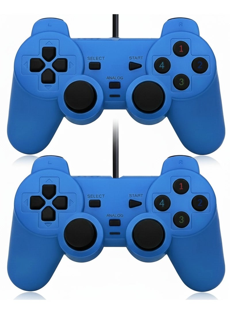 درعات كمبيوتر USB – يد تحكم  مزودة بالاهتزاز – سلكية مزدوجة للاعبين - Image 1