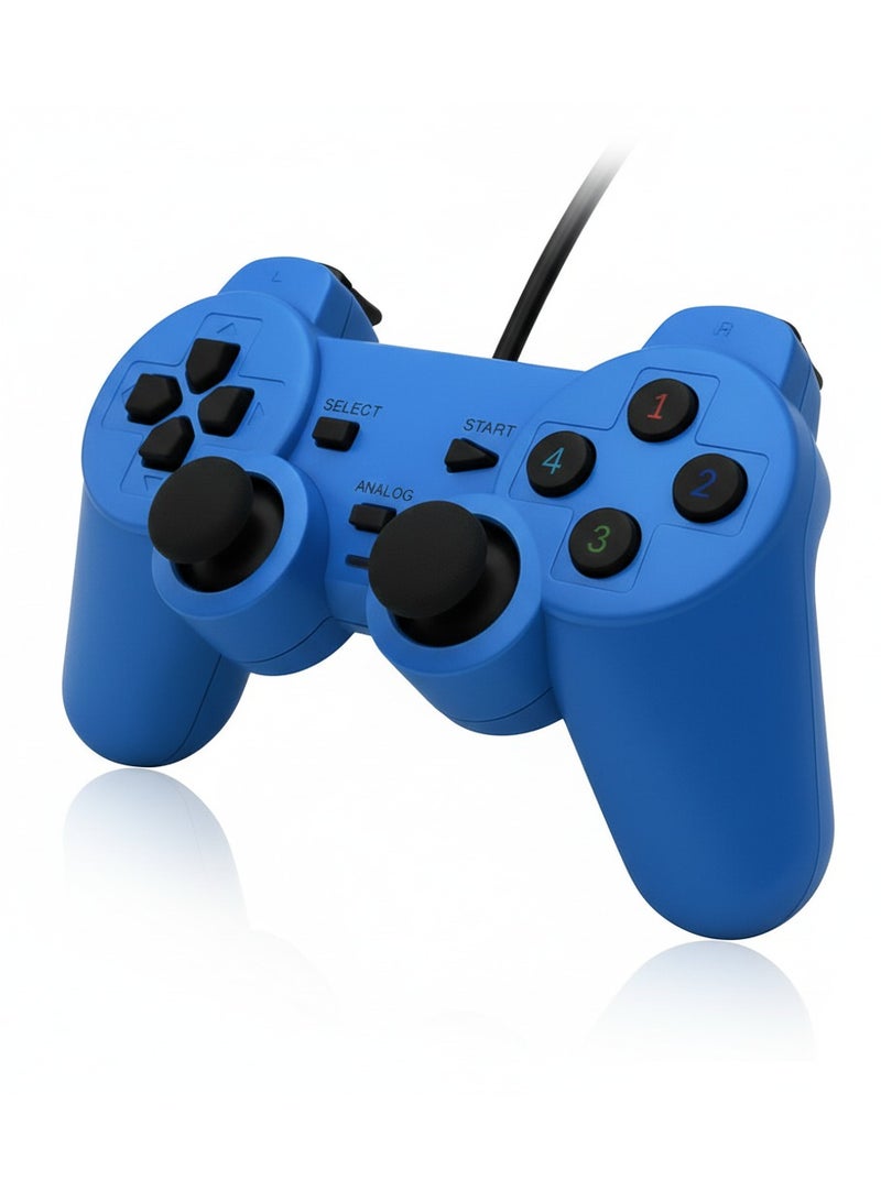 درعات كمبيوتر USB – يد تحكم  مزودة بالاهتزاز – سلكية مزدوجة للاعبين - Image 2