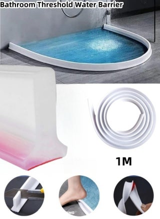 39in Collapsible Threshold Water Dam Barrier for Bathroom, Silicone Self-Adhesive Shower Edge Water Barrier Stopper Water Retaining Strip,Shower Water Blocker Retention System,Dry and Wet Separation for Bathroom and Countertop Sink,Water Flow Block Seal Strip - pzsku/ZCC937C995C69701528DCZ/45/1743578416/3161d16f-aa13-40b7-97aa-103dcf5d014c