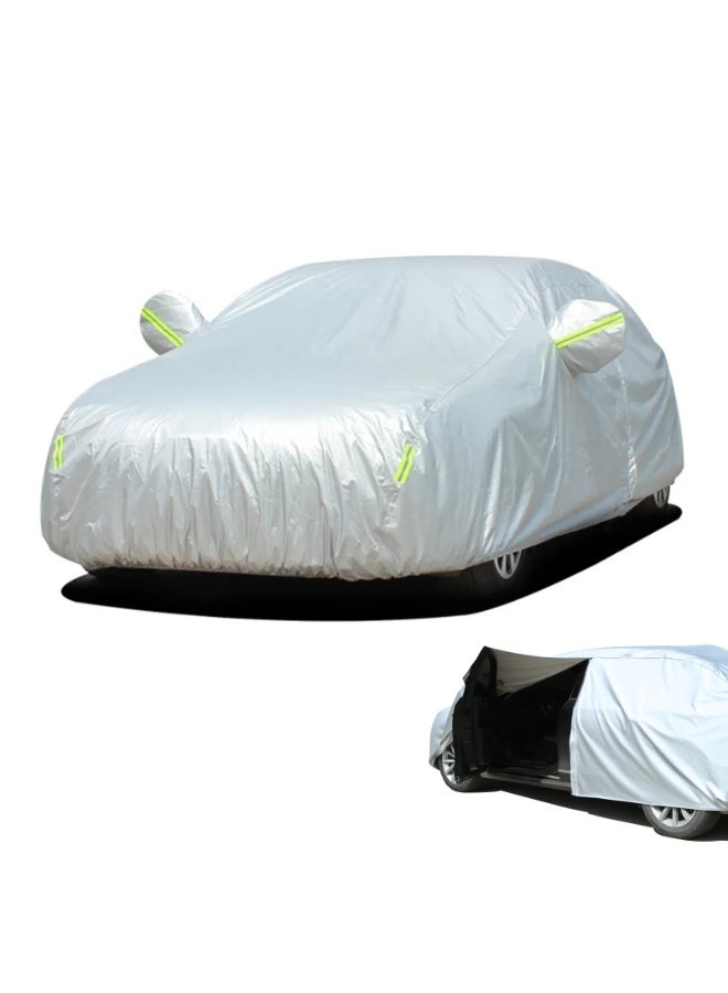 SUPER 5 Car Cover for Sedan/​SUV/Hatchback, Full Exterior Covers with Reflective Strips, UV Sunscreen Protection Dustproof Waterproof Scratch-Resistan, All Weather Full Cover - Image 1