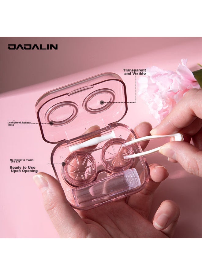 JAJALIN Jajalin Contact Lens Case, Storage Box, Transparent, No Lid, Portable, Simple, Minimalist Style, High-end Feel, For Ertion And Removal, Care Box  - Image 3