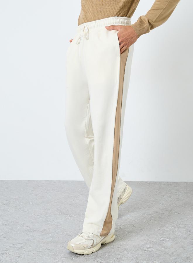 Styli Cream Side Panel Oversized Joggers - Image 1