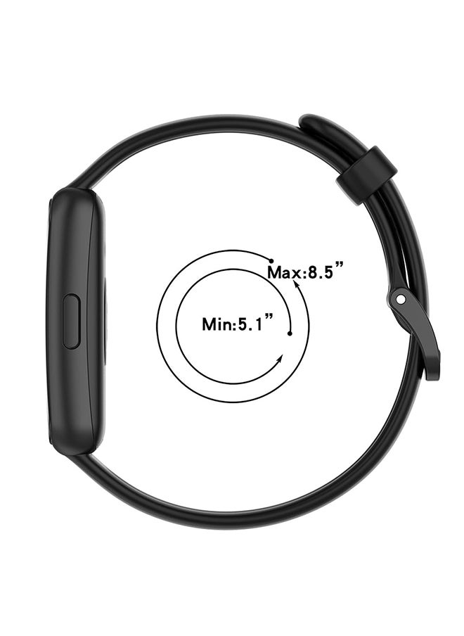 O Ozone Silicone Straps Compatible with Huawei Band 8 | Huawei Band 9, Soft Silicone Replacement Band Adjustable Strap with Clasp for Women Men- Midnight Blue  - Image 5