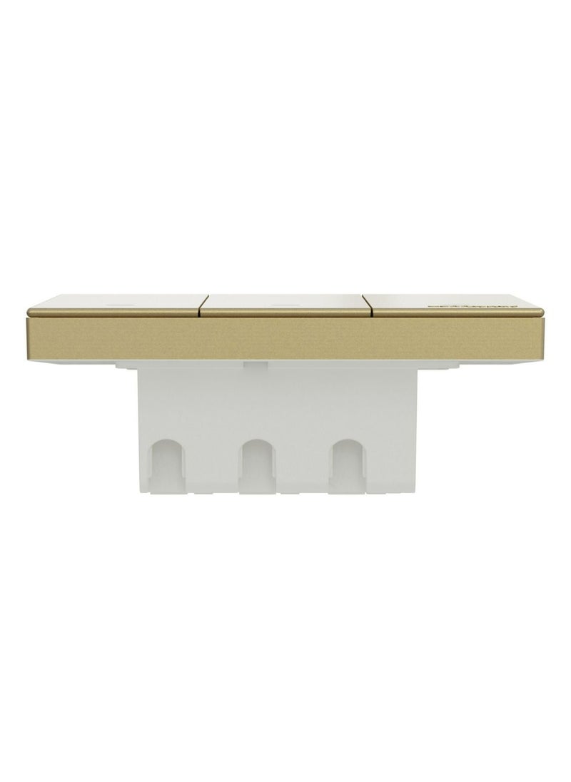 Schneider Electric - Schneider Electric Avataron C Switch With Fluorescent Locator E8733L1F_WG, 3 Gang, 16Ax Wine Gold 250 V 1 Way - Image 1