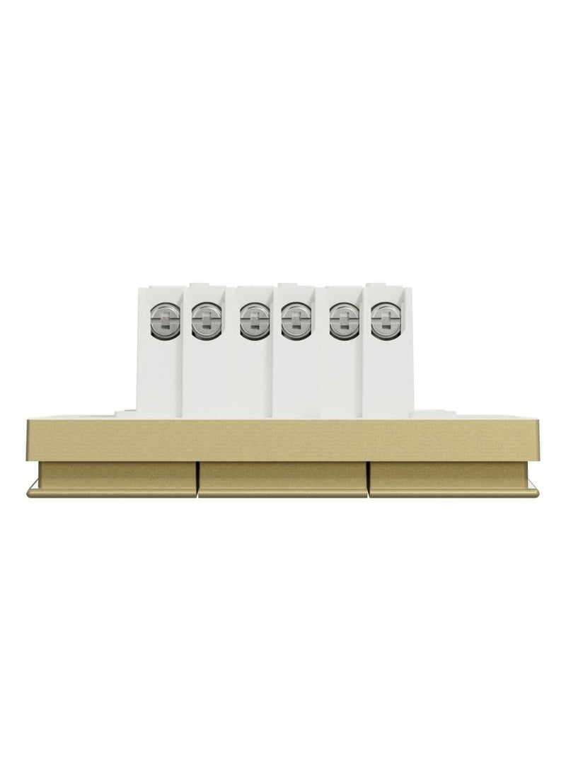 Schneider Electric - Schneider Electric Avataron C Switch With Fluorescent Locator E8733L1F_WG, 3 Gang, 16Ax Wine Gold 250 V 1 Way - Image 1