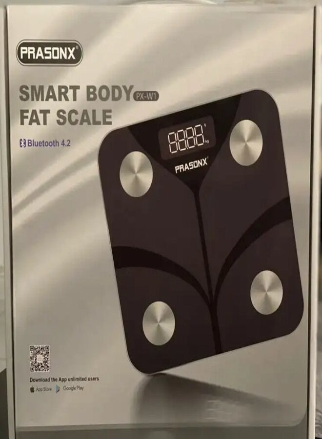 PRASONX Multi-Functional Intelligent BT Electronic Body Fat Scale With Smartphone App Body Composition Analyzer - Image 1