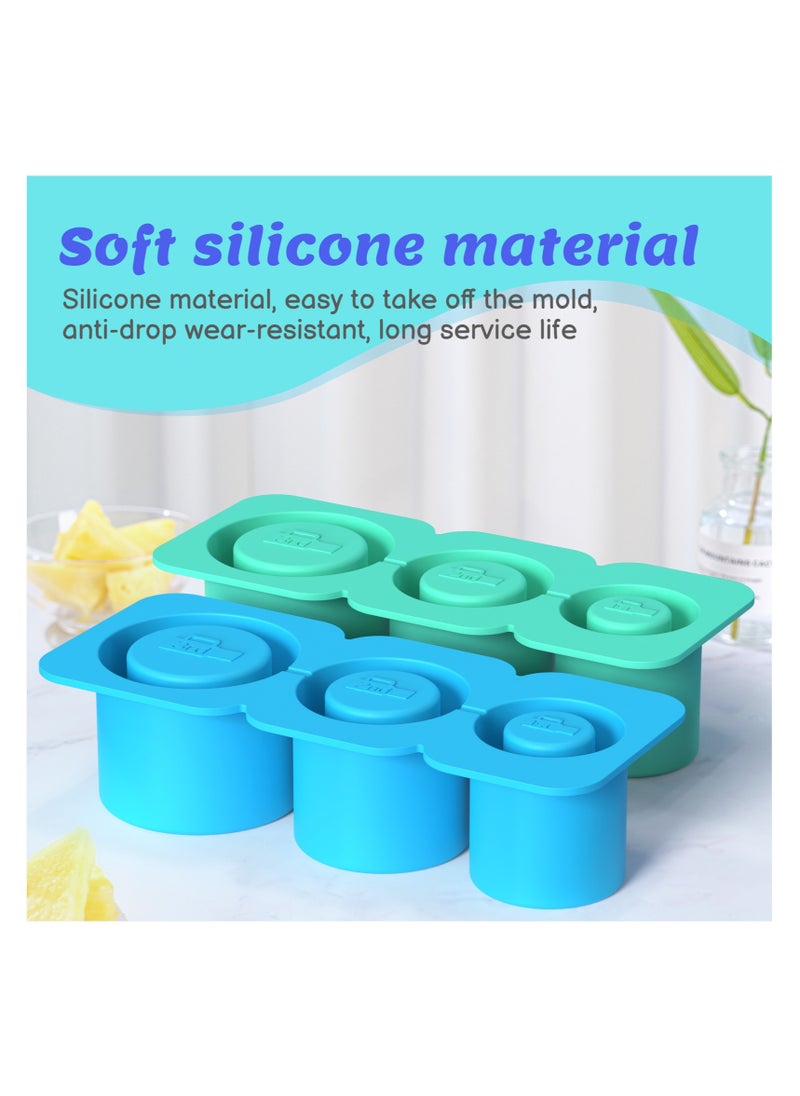TEAM LUXURY - Stanley Ice Mold, Tumbler Ice Trays For Freezer With Lid, Silicone Round Ice Cube Mold For 40 Oz Tumbler Cup, Silicone Ice Cube Tray With Lid And Bin, Reusable Ice Cube Trays, Whiskey Ice Cubes Mold - Image 1