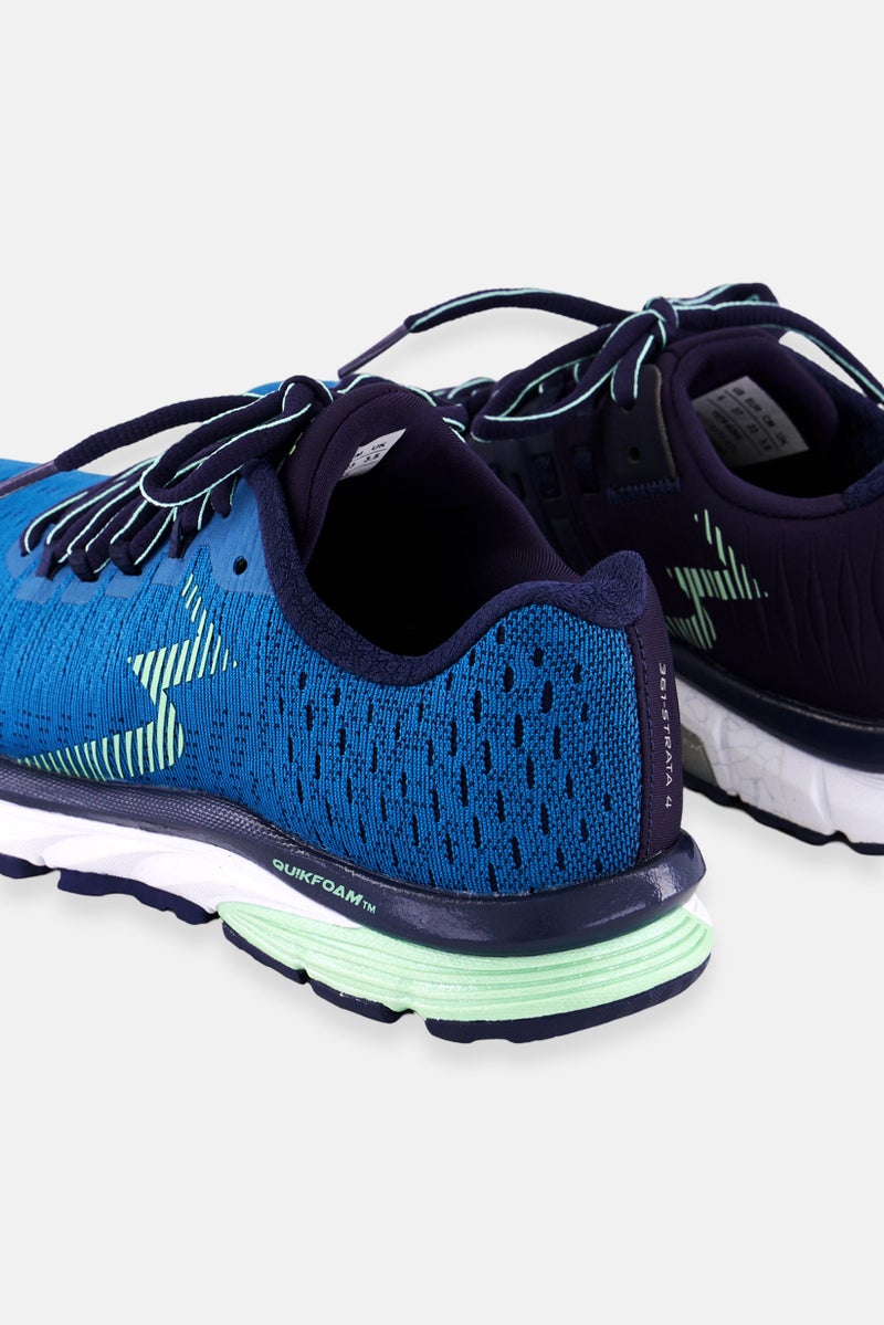 361 Degrees Women Strata Lace Up Running Shoes, Teal Blue - Image 2