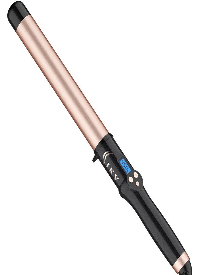 IKV 1 1/4 Inch Curling Wand Ceramic Long Barrel,1.25 Inch Curling Wand Iron for Long Hair,Dual Voltage Hair Curling Wand - Image 1