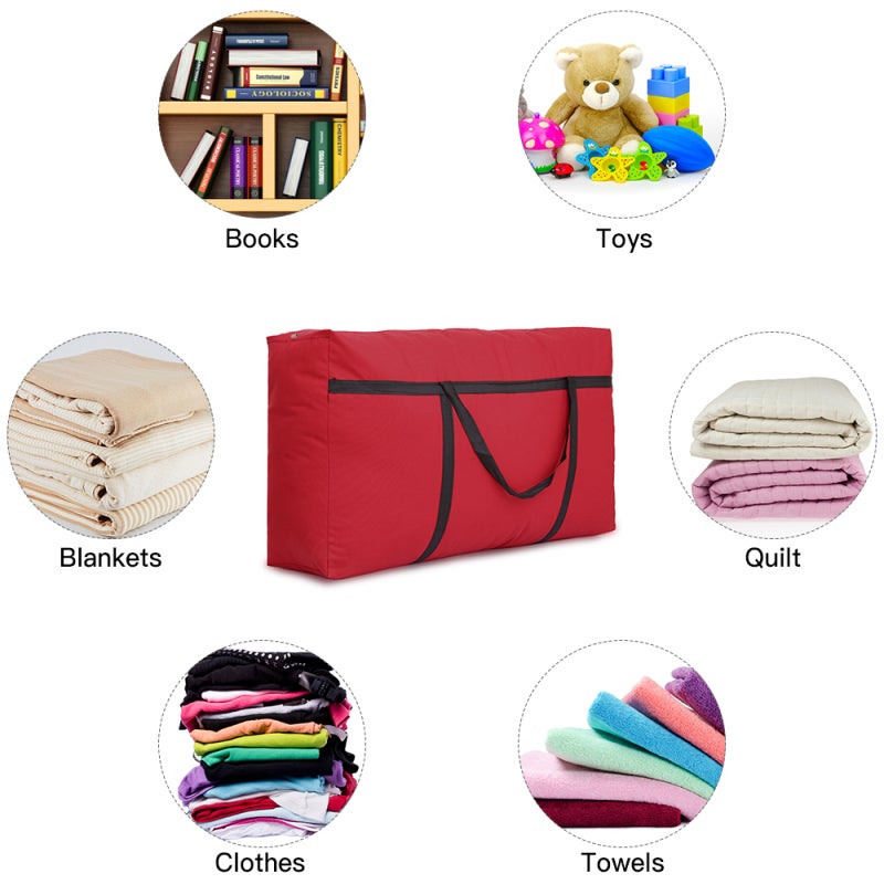 Extra Large Moving Bag 40L 19.7 x 9.8 x 11.8 Inches - High Density Oxford Material Reinforced Straps Heavy Duty Moving Bag for Home Storage Camping Travel - Image 5