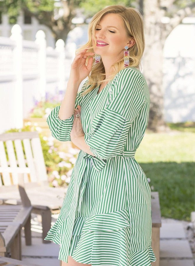 مولوك أقراط مولوخ للمعلمات، أقراط متدلية مرصعة بأحجار الراين، أقراط مايسترا للمعلمات، مجوهرات ملونة مميزة للعودة إلى المدرسة، هدايا تقدير للمعلمات (مايسترا) - Image 4