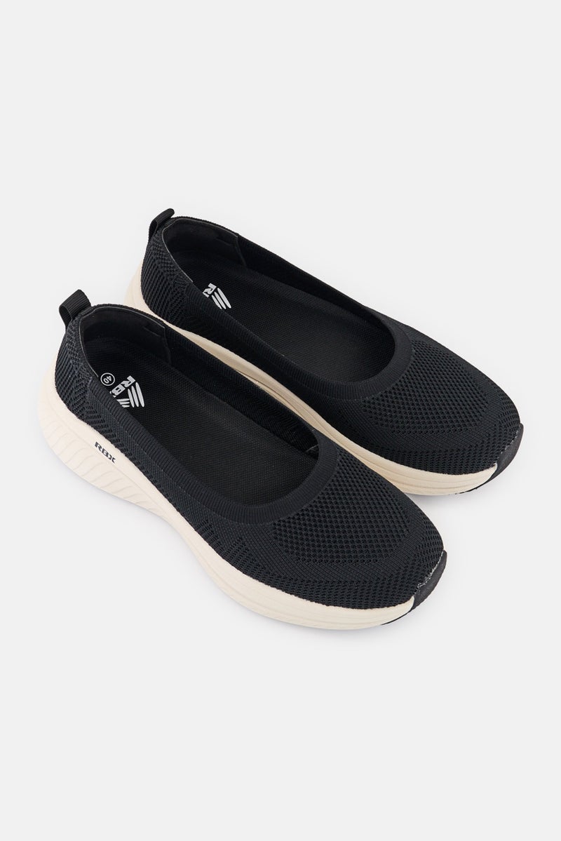 RBX Women Slip On Walking Shoes, Black  - Image 2