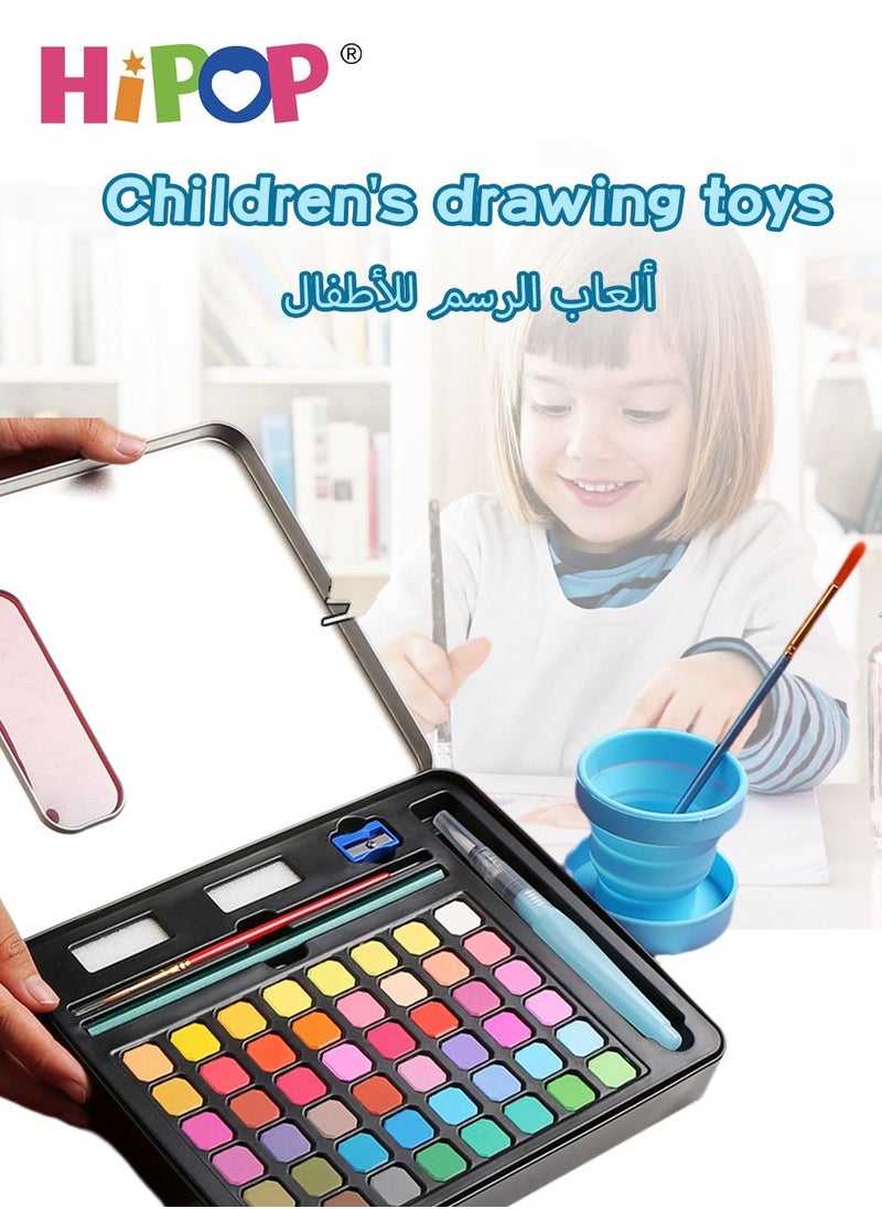 Kids Art Painting Set with Iron Box,Contains 48 Color Blocks,Children's Watercolor Coloring Set - pzsku/ZCC94592FCFCFA578CD6BZ/45/_/1688729279/e7f3f4e2-3318-4301-b093-4639e689f9c2