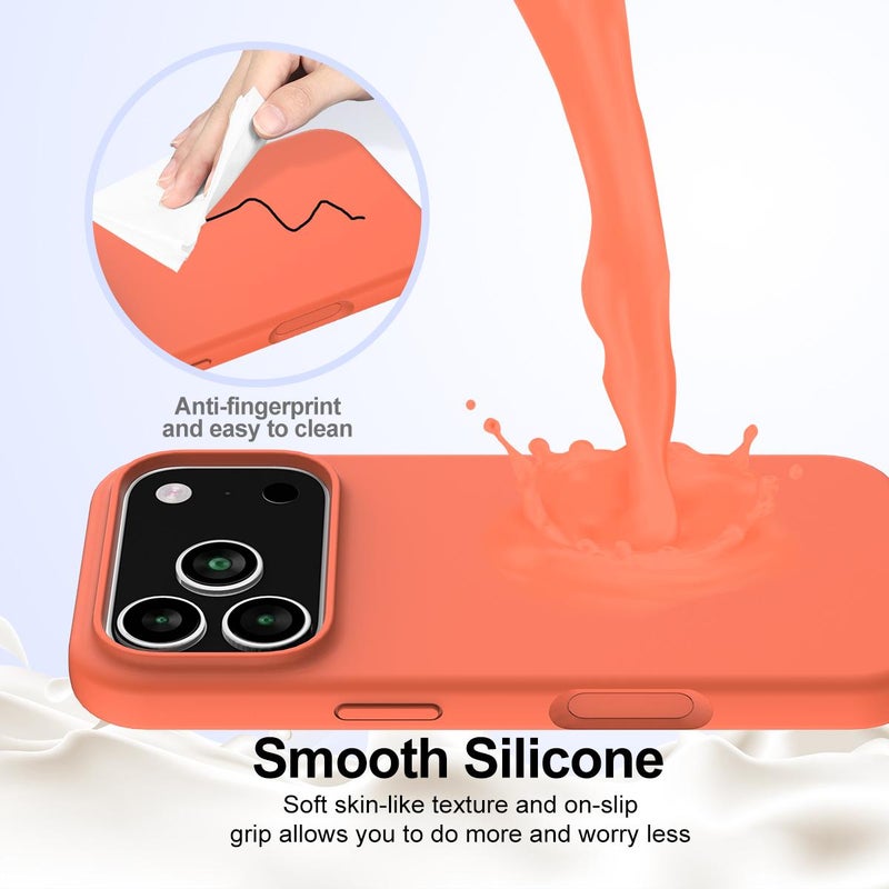 إيروريكس جراب هاتف ماج سيف من السيليكون المقاوم للصدمات لهاتف آيفون 17 برو ماكس (ذهبي برتقالي) - Image 5