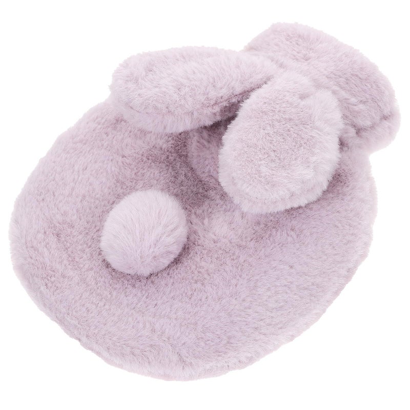 Mipcase Portable Hot Water Bag For Menstrual Cramps With Plush Cover PVC Explosion Proof Detachable Heating Pouch Compact Winter Accessory For Outdoor And Home Relief Grey Portable Water Bag - Image 2
