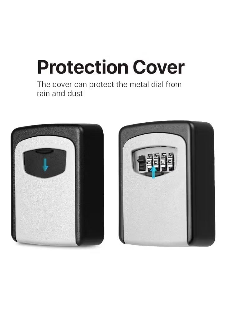 Durable Solid Cast Iron 4-Digit Code Access Key Safe Box Grey and Black 88 x 122 x 40 mm 321310 - Image 5