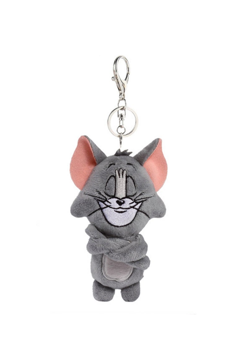 Creative Cute Plush Keychain, Cute Backpack Pendant, Suitable For Wallet Key Ring Decoration, (12cm Tom Cat Pendant, Arrogant Style)  - Image 1
