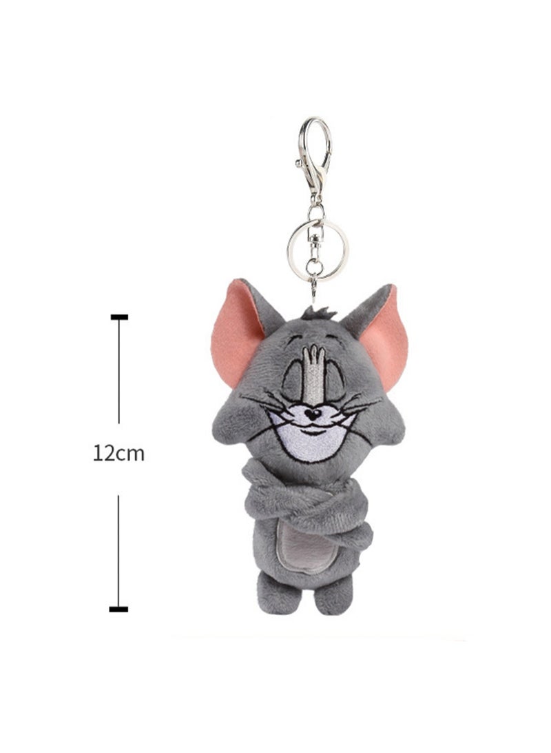 Creative Cute Plush Keychain, Cute Backpack Pendant, Suitable For Wallet Key Ring Decoration, (12cm Tom Cat Pendant, Arrogant Style)  - Image 2