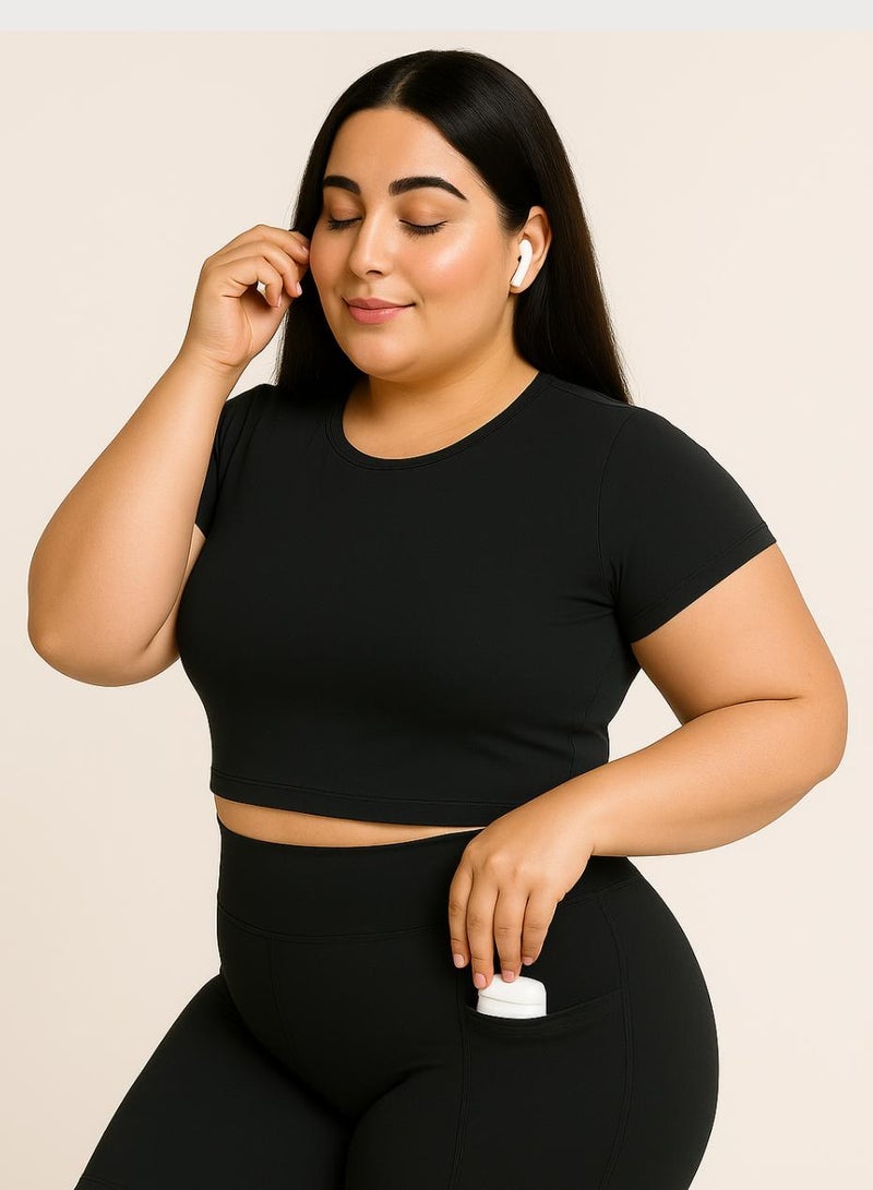 Moveletix Plus Size Women's Running Shorts with Pocket and Airpod slot - Image 5