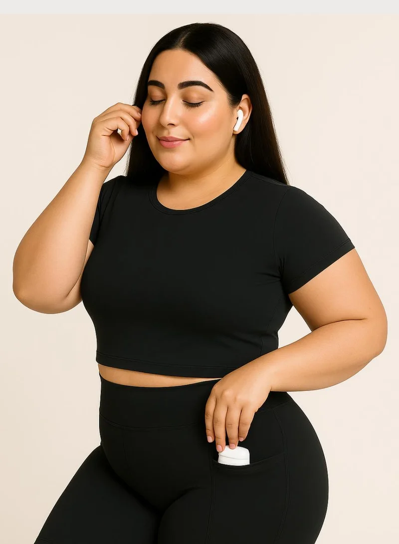 Moveletix High Waisted Women's Active Shorts with Pocket and Airpod slot - Plus Size