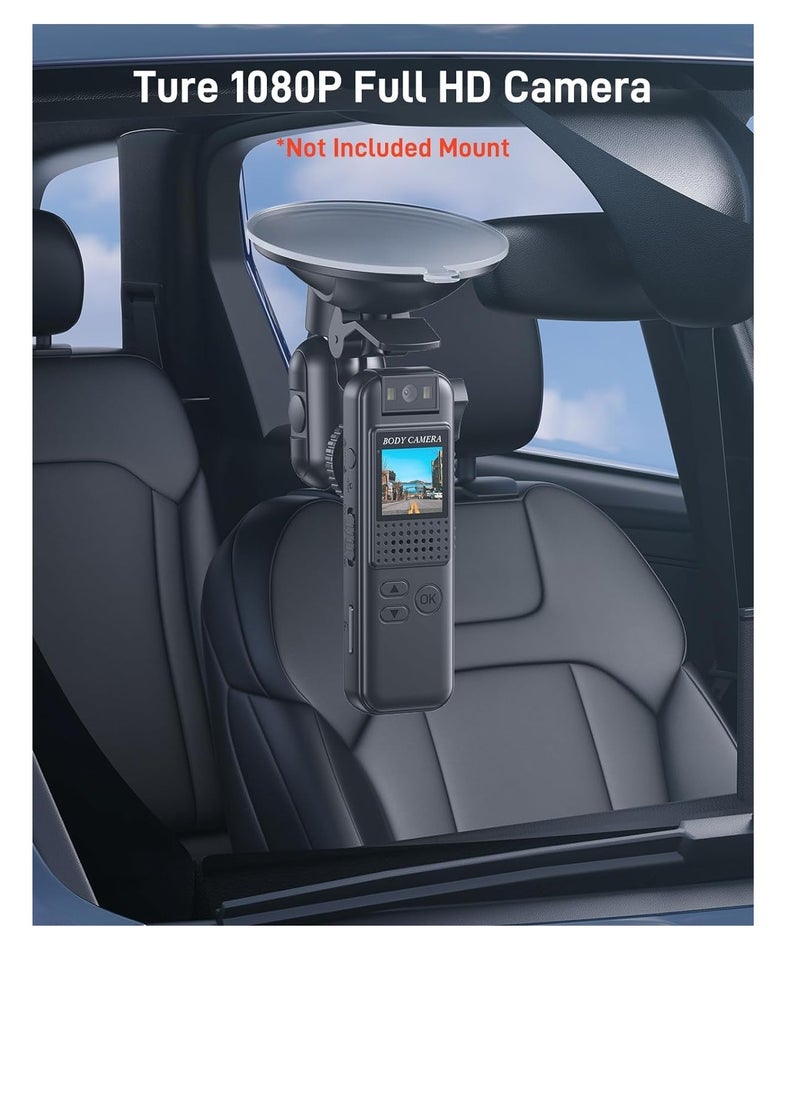 SYOSI K1 64G Mini Body Camera, 1080P HD Body Worn Cam Wearable with Rotatable Lens, 180¡ Body Mounted Camera with LED, Body Cam Video Recording for Riding, Pet, Office, Outdoor.  - Image 4