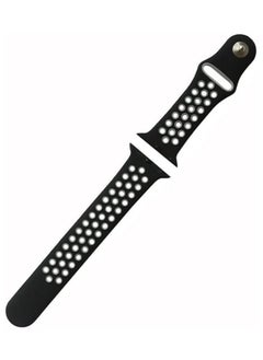 FITIT FITIT Bands for Apple Watch Series 3 and Above.(42mm 45mm and 49mm cases), Soft Silicone Breathable Wristband Replacement Strap, Black and Grey  - Image 4