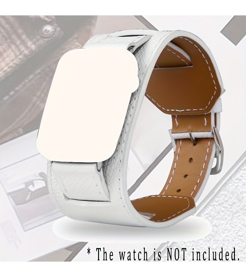 مشبك كبس متوافق مع سوار الساعة أبيض 42 مم 44 مم 45 مم لساعات iWatch Ultra Series 8 7 6 5 4 3 2 1 SE للرجال والنساء - Image 5