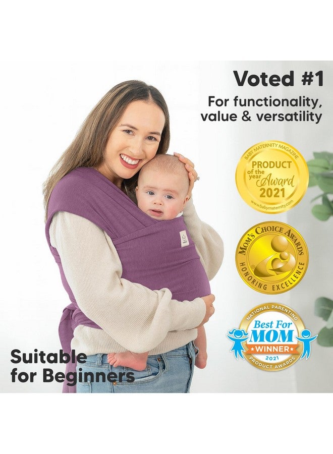 كيابيبيز حاملة أطفال KeaBabies - حاملة أطفال أصلية متعددة الاستخدامات، مناسبة للأطفال حديثي الولادة وحتى الأطفال الصغار، سهلة الارتداء، مزودة بشريط لاصق، خفيفة الوزن، قابلة للتهوية (لون بنفسجي غامق) - Image 2