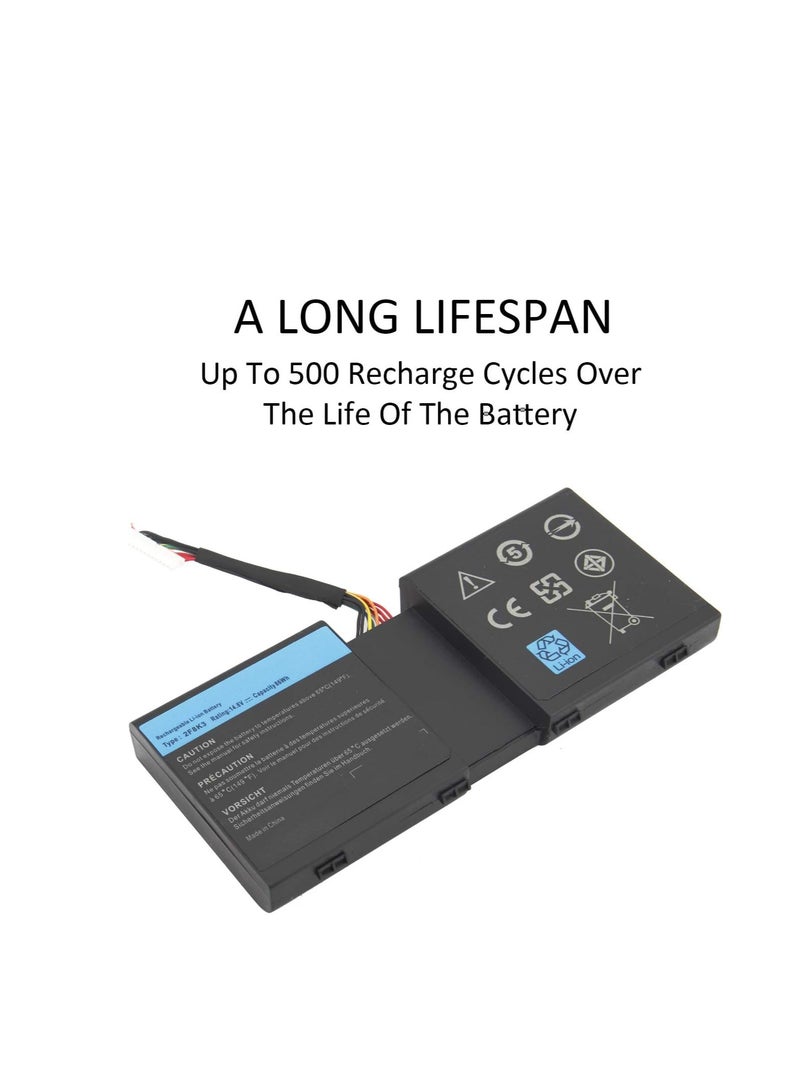 Terabyte 2F8K3 M18X Laptop Battery for Dell Alienware 17 R1 17X M17X-R5 18 R1 18X M18X-R3 Alienware 17 P18E P18E001 18 P19E P19E001 Series 02F8K3 KJ2PX 0KJ2PX G33TT 0G33TT 0J33TT 0NU209 451-BBCB 14.8V 86Wh - Image 4