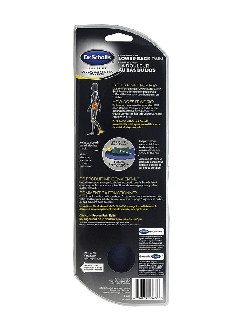 Dr. Scholl's LOWER BACK Pain Relief Orthotics (for Women's 6-10)  - Image 2