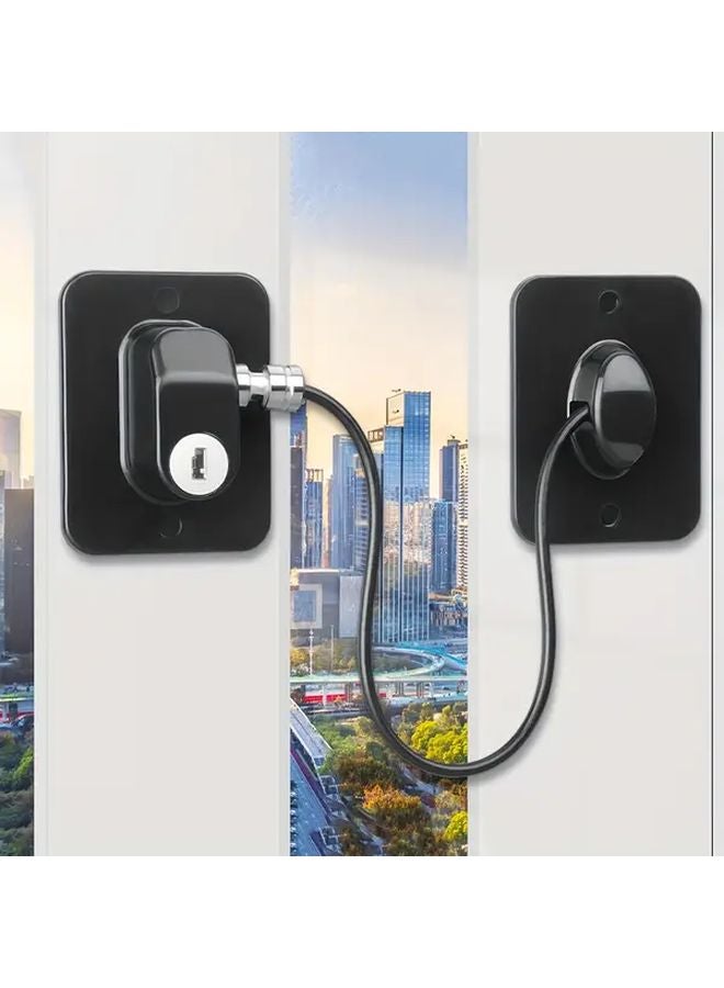 Refrigerator Lock With Key Easy To Install Cabinet Lock Black - Image 2