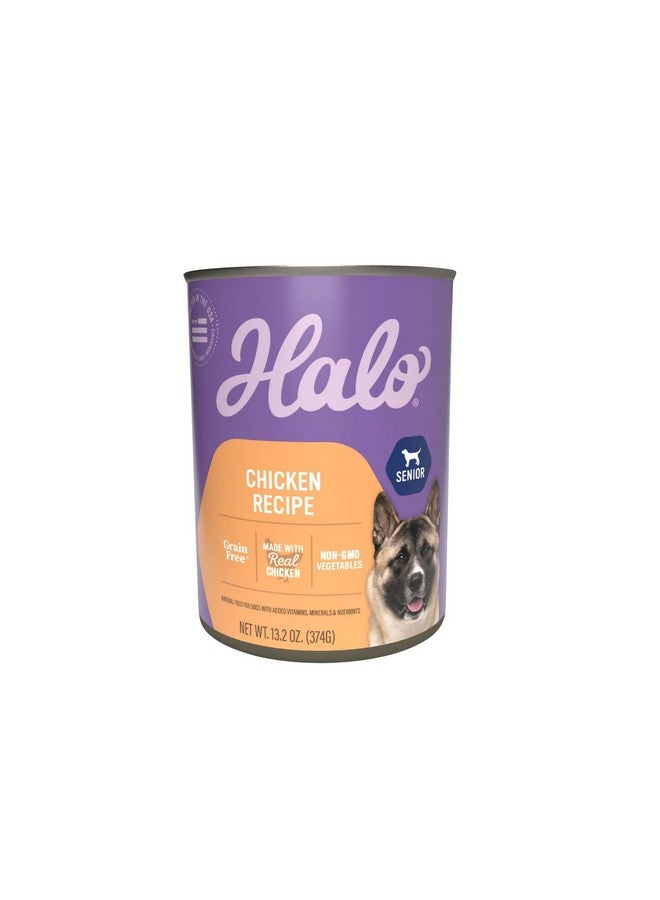 هالو طعام الكلاب الرطب هالو للكبار، وصفة دجاج كامل، خالي من الحبوب، لحم حقيقي معلب للكلاب المسنة، وجبة أو زينة، علبة 13.2 أونصة (عبوة من 6 قطع) - Image 1