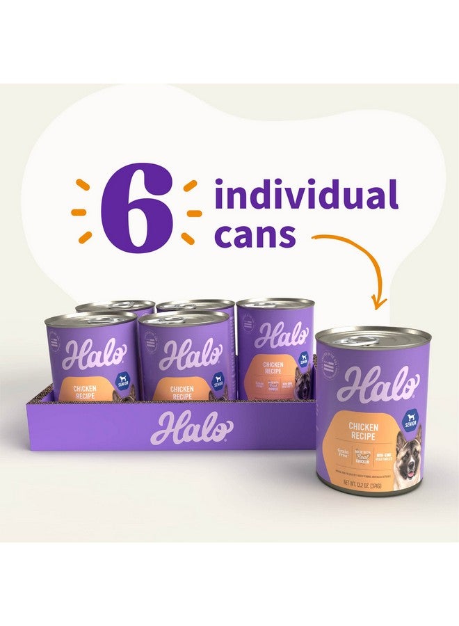 هالو طعام الكلاب الرطب هالو للكبار، وصفة دجاج كامل، خالي من الحبوب، لحم حقيقي معلب للكلاب المسنة، وجبة أو زينة، علبة 13.2 أونصة (عبوة من 6 قطع) - Image 3
