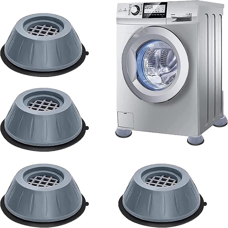 Fulkiza Plastic Washer Dryer Anti Vibration Pads with Suction Cup Feet Fridge Washing Machine Leveling Feet Anti Walk Pads Shock Absorber Furniture Lifting Base4 Pcs - Image 2