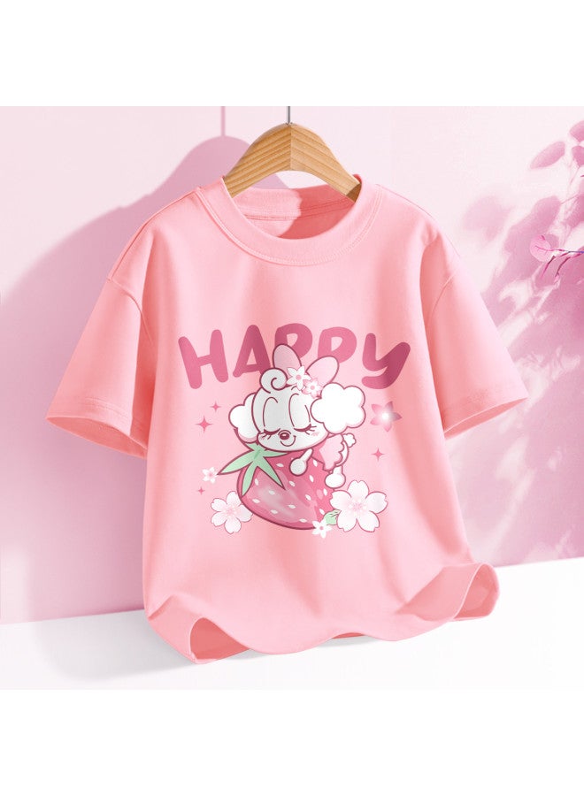 Babu Bean Bobdog قميص رياضي صيفي بأكمام قصيرة للفتيات، طقم صيفي جديد أنيق وعصاري للفتيات - Image 2