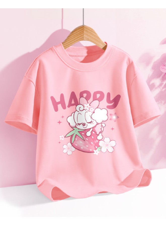 Babu Bean Bobdog قميص رياضي صيفي بأكمام قصيرة للفتيات، طقم صيفي جديد أنيق وعصاري للفتيات - Image 1